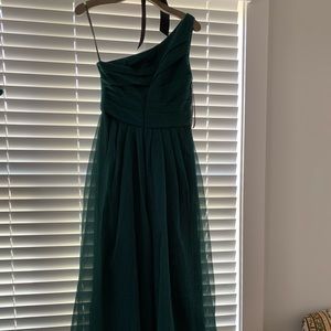 Forrest Green Vera Wang Bridesmaids Dress